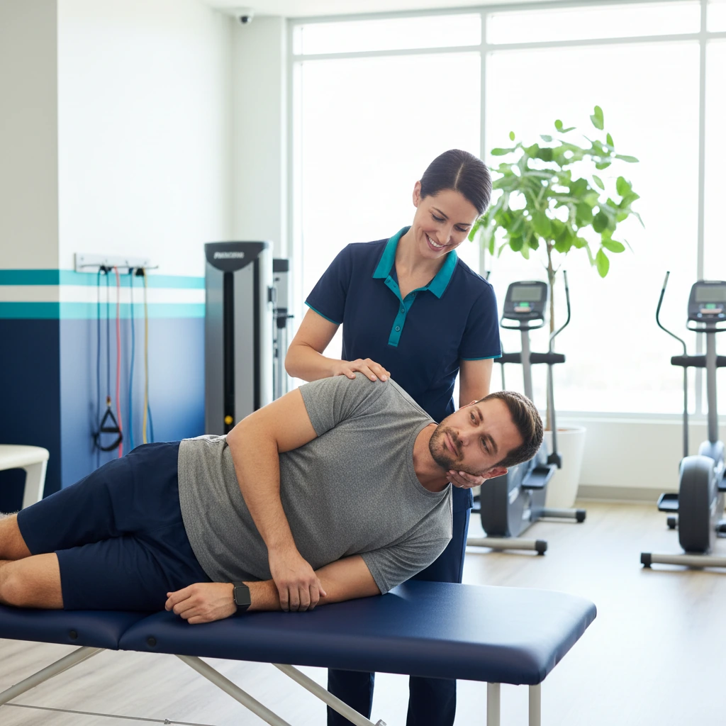 Patient receiving post-accident physical therapy treatment after an auto injury